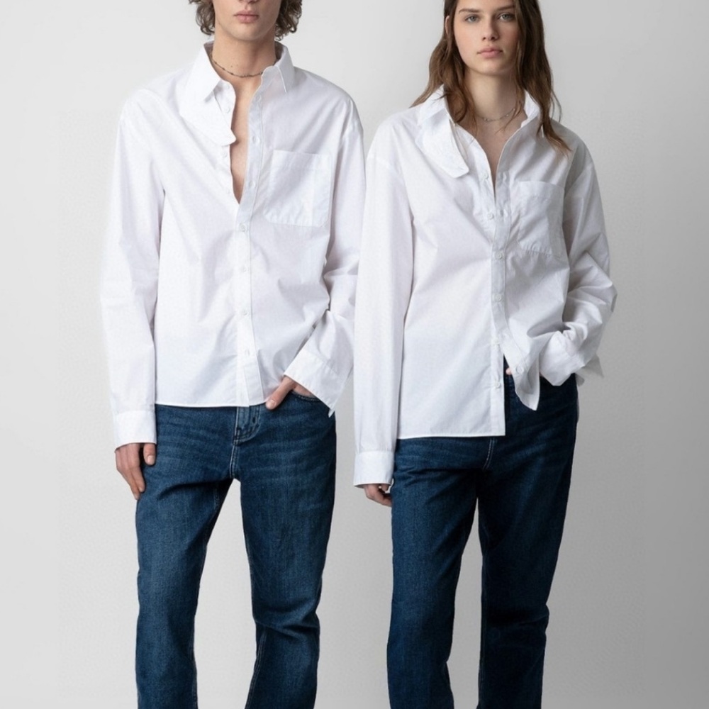 Zadig & Voltaire Tyrone Pop Unisex Organic Cotton Button Down Shirt Size M
